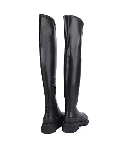 Жіночі ботфорти MIRATON шкіряні чорні - фото 4 - Miraton