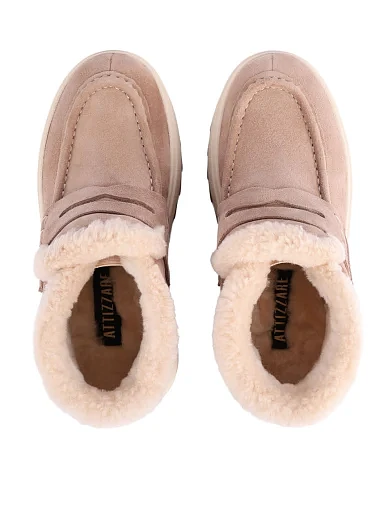 Жіночі черевики Attizzare велюрові бежеві - фото 2 - Miraton