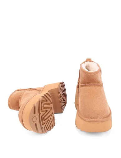 Жіночі уггі MIRATON велюрові бежеві - фото 6 - Miraton