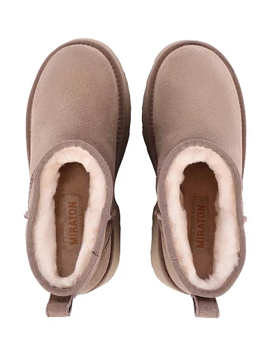 Жіночі уггі MIRATON велюрові сірі - фото 2 - Miraton