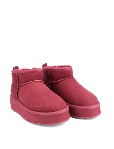 Жіночі уггі з дублянки бордові - фото 3 - Miraton