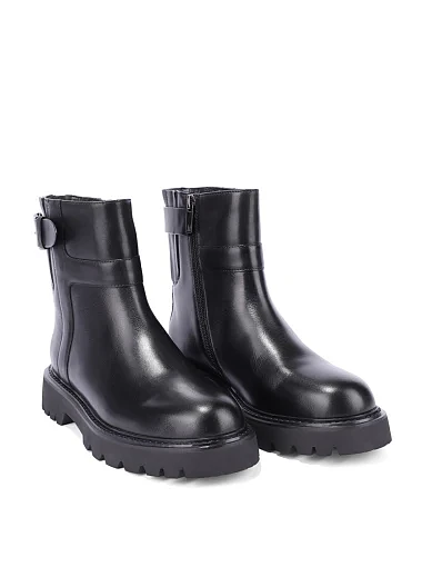 Жіночі черевики MIRATON шкіряні чорні - фото 4 - Miraton