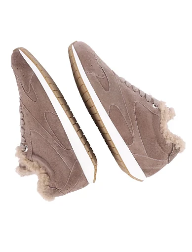 Жіночі кросівки MIRATON велюрові коричневі(T739-18-1) - фото 2 - Miraton