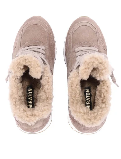 Жіночі кросівки MIRATON велюрові коричневі(T739-18-1) - фото 5 - Miraton