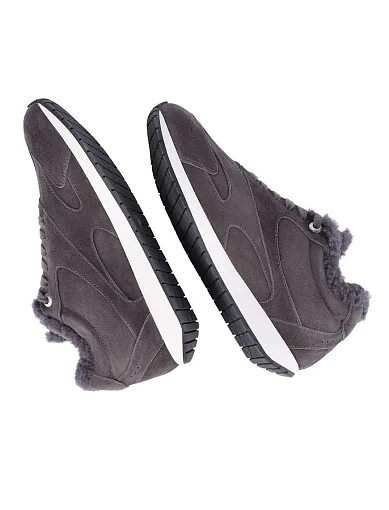 Жіночі кросівки MIRATON велюрові сірі(T739-18-2) - фото 5 - Miraton