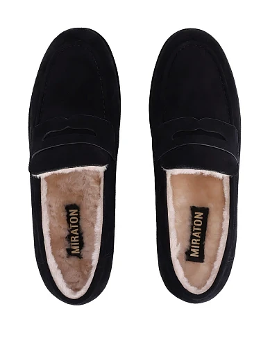 Жіночі туфлі MIRATON велюрові чорні - фото 2 - Miraton