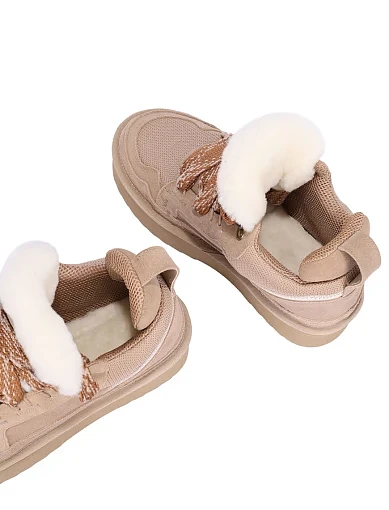 Жіночі уггі MIRATON велюрові бежеві - фото 5 - Miraton