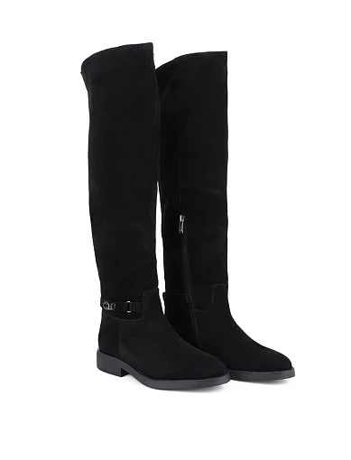 Жіночі ботфорти Attizzare велюрові чорні - фото 3 - Miraton