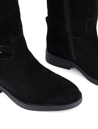 Жіночі ботфорти Attizzare велюрові чорні - фото 5 - Miraton