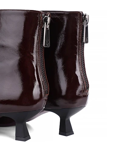 Жіночі черевики Lorenzo Mari лакові бордові - фото 2 - Miraton