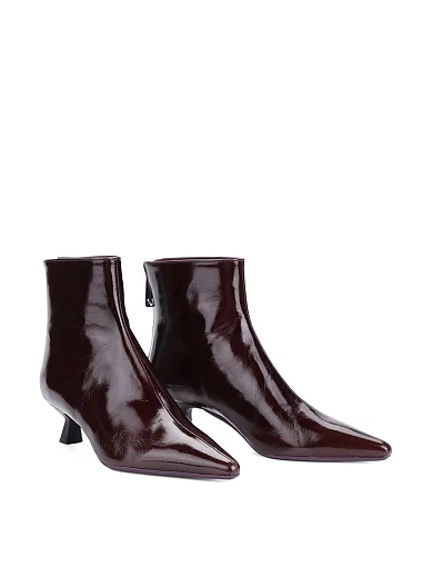 Жіночі черевики Lorenzo Mari лакові бордові - фото 3 - Miraton