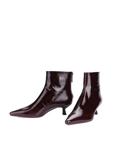 Жіночі черевики Lorenzo Mari лакові бордові - фото 5 - Miraton