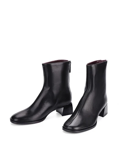 Женские ботинки Lorenzo Mari кожаные черные - фото 2 - Miraton