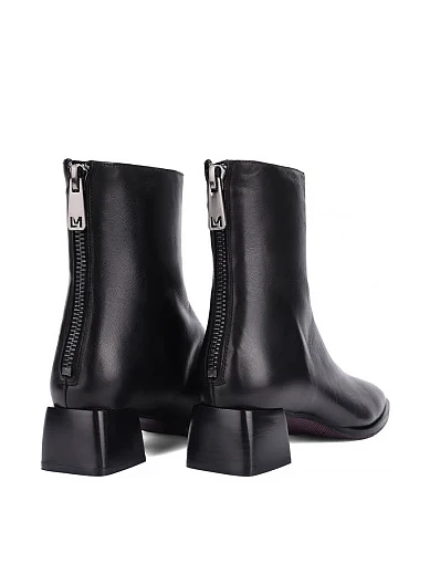 Женские ботинки Lorenzo Mari кожаные черные - фото 4 - Miraton