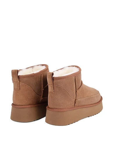 Женские угги велюровые бежевые - фото 4 - Miraton