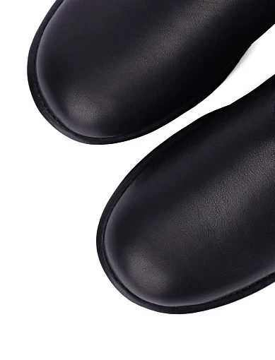 Женские угги кожаные черные - фото 5 - Miraton