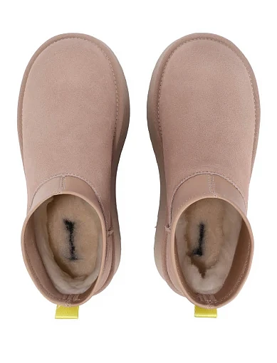 Женские угги велюровые бежевые - фото 2 - Miraton
