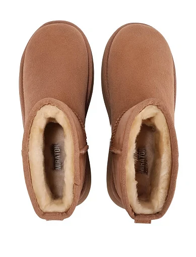 Жіночі уггі з дублянки бежеві(5854) - фото 2 - Miraton