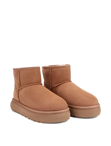 Жіночі уггі з дублянки бежеві(5854) - фото 3 - Miraton