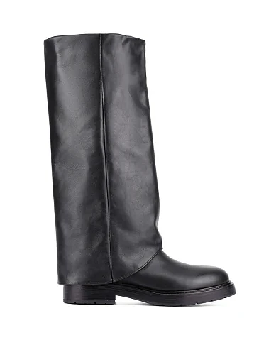 Жіночі чоботи шкіряні чорні - фото 1 - Miraton