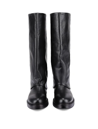 Жіночі чоботи шкіряні чорні - фото 2 - Miraton