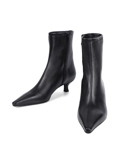 Женские ботинки Ma+De 94 кожаные черные - фото 3 - Miraton