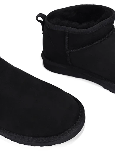 Жіночі уггі з дублянки чорні(213T038R) - фото 5 - Miraton