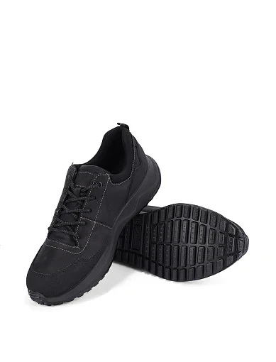 Чоловічі кросівки IMAC з екошкіри чорні (853498) - фото 2 - Miraton