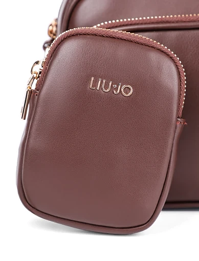 Жіноча сумка крос-боді LIU JO з екошкіри коричнева - фото 8 - Miraton
