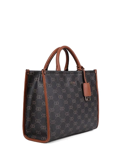 Жіноча сумка тоут LIU JO з екошкіри коричнева(AF5206 E0668 81244) - фото 3 - Miraton