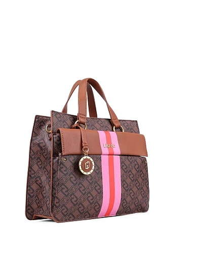 Жіноча сумка тоут LIU JO з екошкіри бежева(AXX032 E0538 X0282) - фото 3 - Miraton