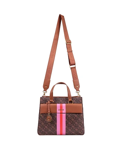Жіноча сумка тоут LIU JO з екошкіри бежева(AXX032 E0538 X0282) - фото 5 - Miraton