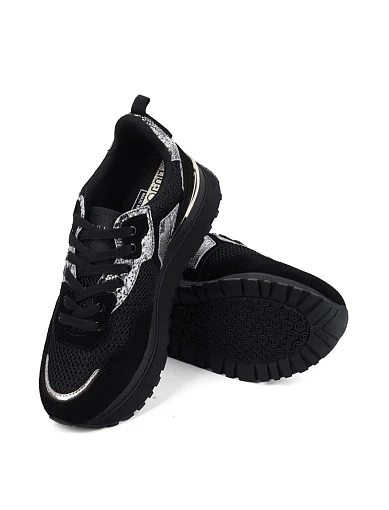 Жіночі кросівки LIU JO шкіряні чорні - фото 2 - Miraton