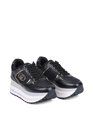 Жіночі кросівки LIU JO шкіряні чорні - фото 3 - Miraton