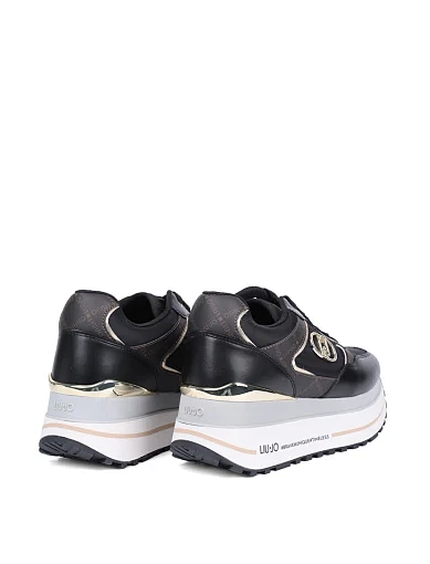 Жіночі кросівки LIU JO шкіряні чорні - фото 4 - Miraton