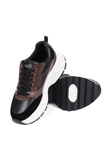 Жіночі кросівки LIU JO шкіряні коричневі - фото 2 - Miraton