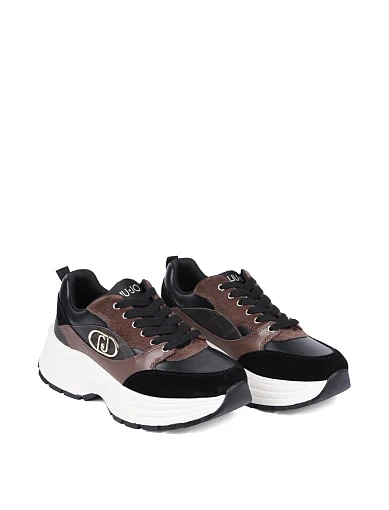 Жіночі кросівки LIU JO шкіряні коричневі - фото 3 - Miraton