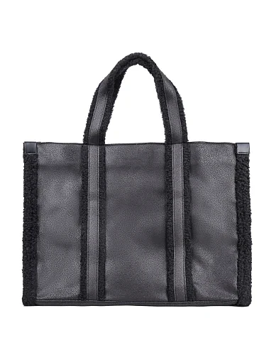 Жіноча сумка тоут LIU JO з екошкіри чорна(2F5027 E0021 22222) - фото 4 - Miraton