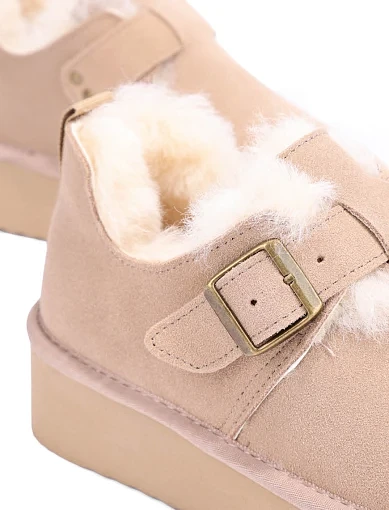 Женские угги MIRATON велюровые бежевые - фото 5 - Miraton