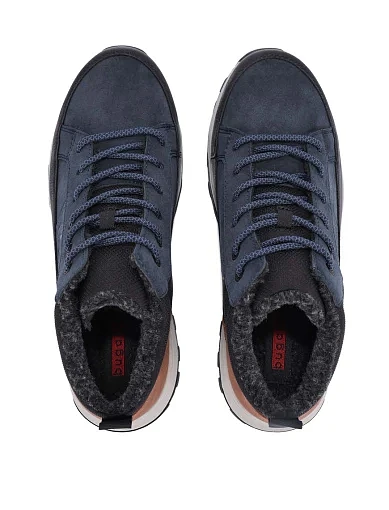 Мужские ботинки Bugatti из экокожи синие - фото 2 - Miraton