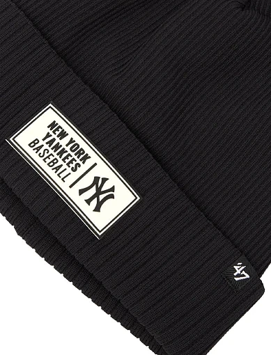 Шапка 47 Brand NEW YORK YANKEES CYPHER акрилова чорна - фото 3 - Miraton