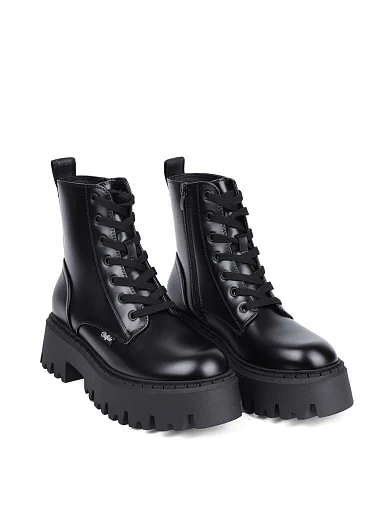 Жіночі черевики Buffalo з екошкіри чорні - фото 2 - Miraton