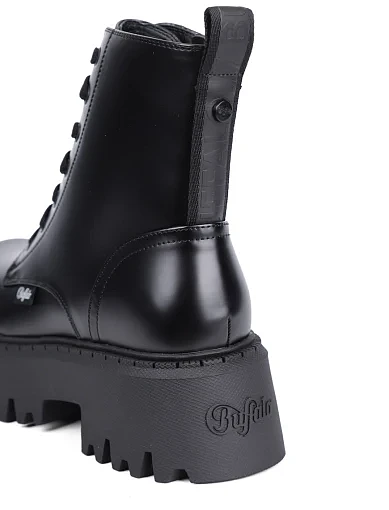 Жіночі черевики Buffalo з екошкіри чорні - фото 4 - Miraton