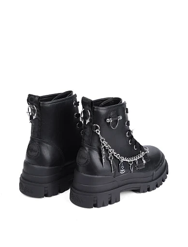 Женские ботинки Buffalo из экокожи черные - фото 3 - Miraton