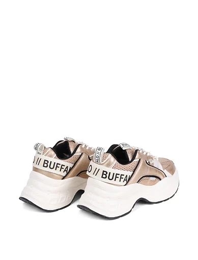 Женские кроссовки Buffalo из экокожи бежевые - фото 4 - Miraton