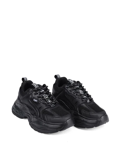 Жіночі кросівки Buffalo з екошкіри чорні - фото 3 - Miraton