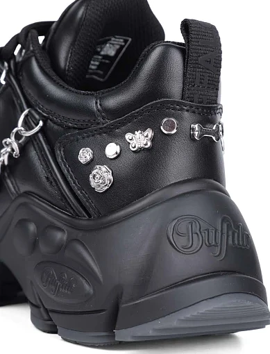 Жіночі кросівки Buffalo з екошкіри чорні - фото 4 - Miraton