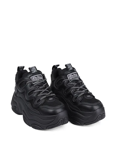 Жіночі кросівки Buffalo з екошкіри чорні - фото 2 - Miraton