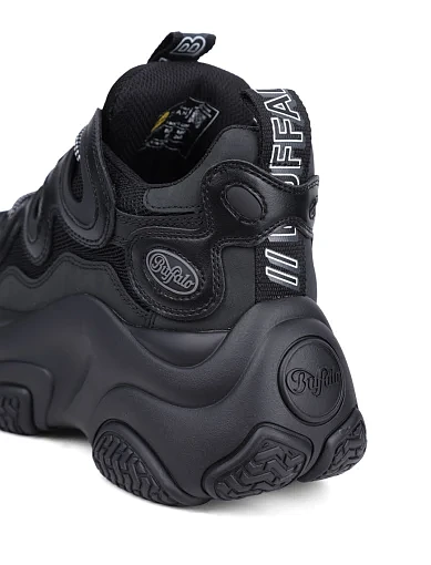 Жіночі кросівки Buffalo з екошкіри чорні - фото 4 - Miraton