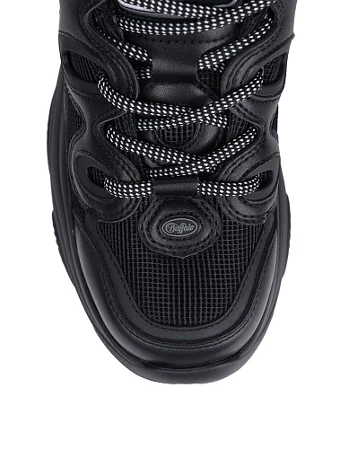 Жіночі кросівки Buffalo з екошкіри чорні - фото 6 - Miraton